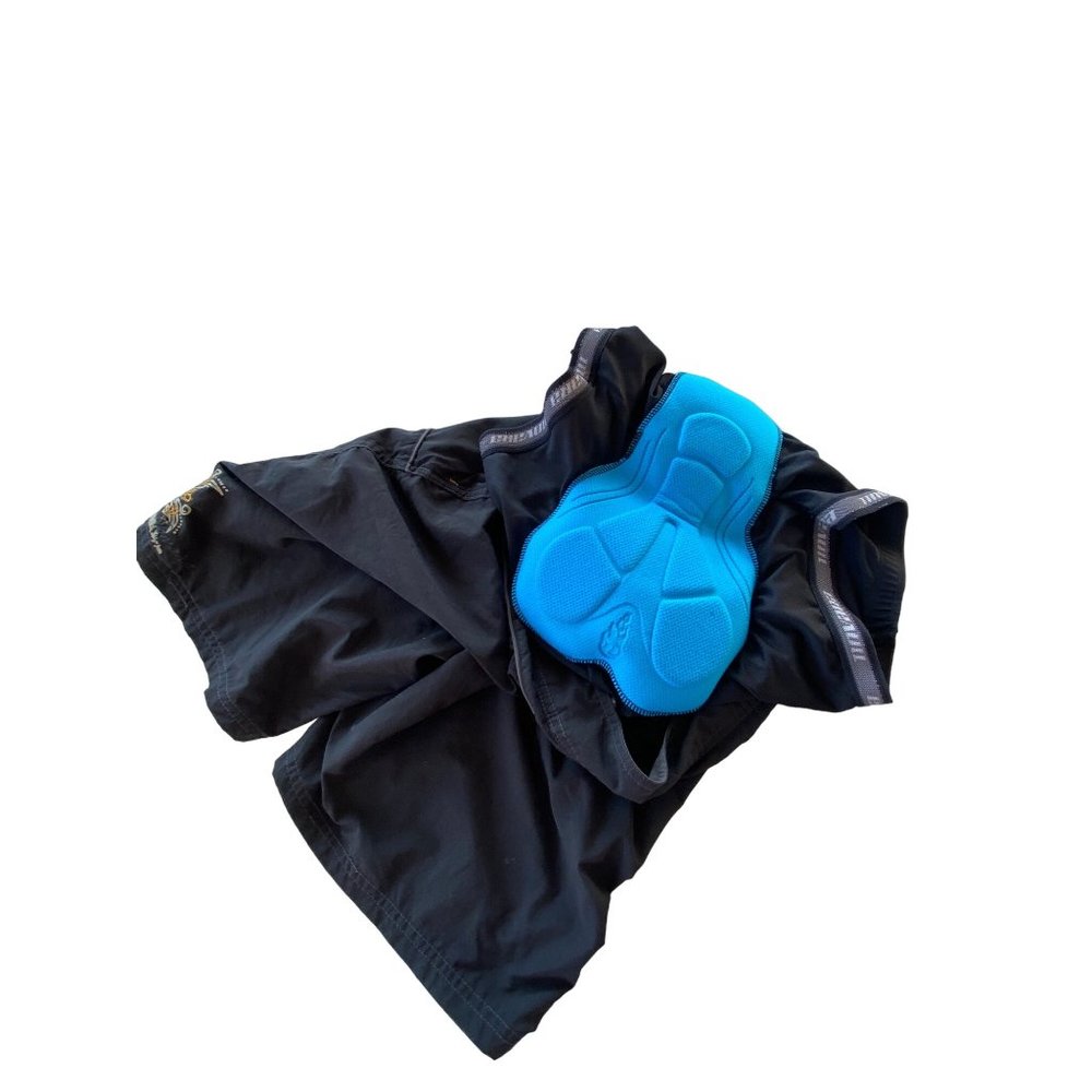Novara Cycling Shorts w/ Full Seat Inner Padded Liner Embroidered M Black - Picture 12 of 12